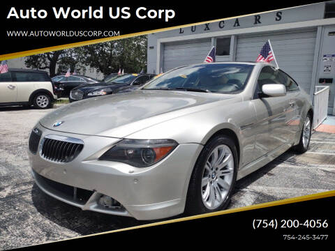 2007 BMW 6 Series for sale at Auto World US Corp in Plantation FL