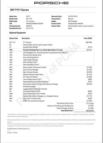 2017 Porsche 911