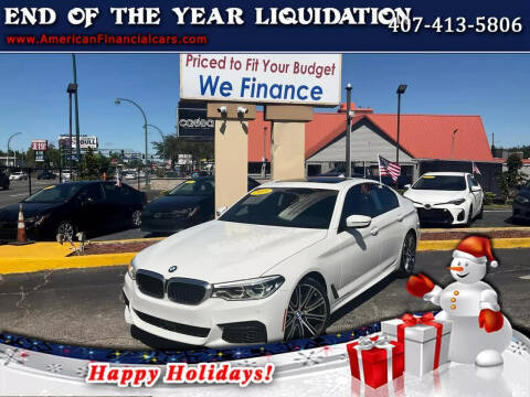 2019 BMW 5 Series for sale at American Financial Cars in Orlando FL