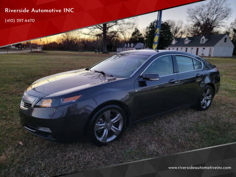 2013 Acura TL for sale at Riverside Automotive INC in Aberdeen MD