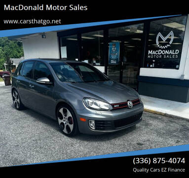 2011 Volkswagen GTI for sale at MacDonald Motor Sales in High Point NC
