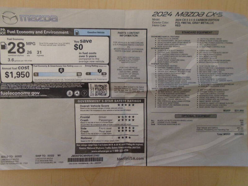 2024 Mazda CX-5 2.5 S Carbon Edition