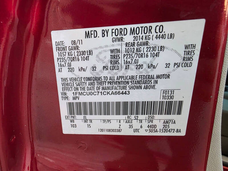 2012 Ford Escape XLS