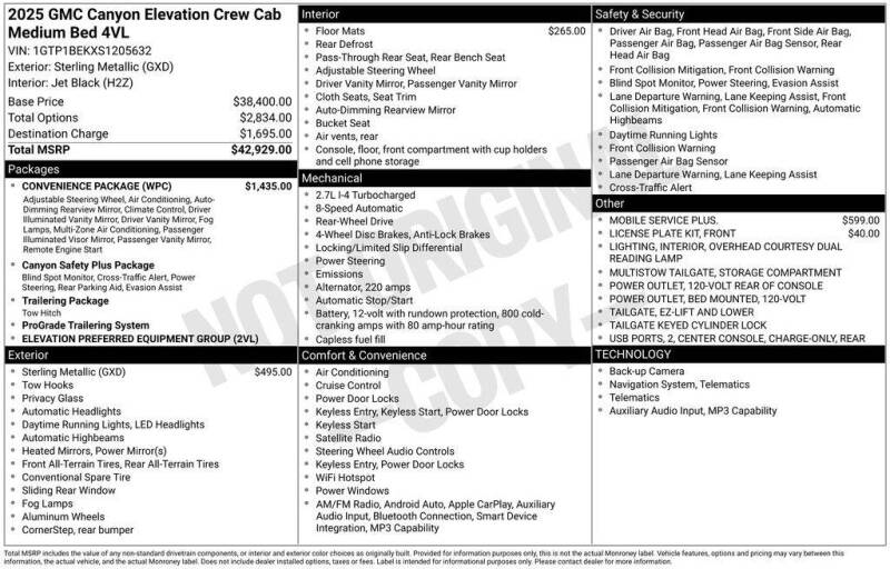 2025 GMC Canyon Elevation