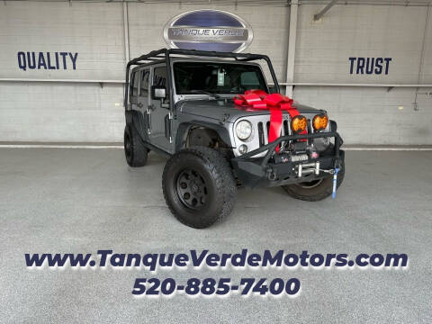 2016 Jeep Wrangler Unlimited for sale at TANQUE VERDE MOTORS in Tucson AZ