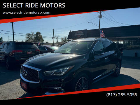 2017 Infiniti QX60 for sale at SELECT RIDE MOTORS in Arlington TX