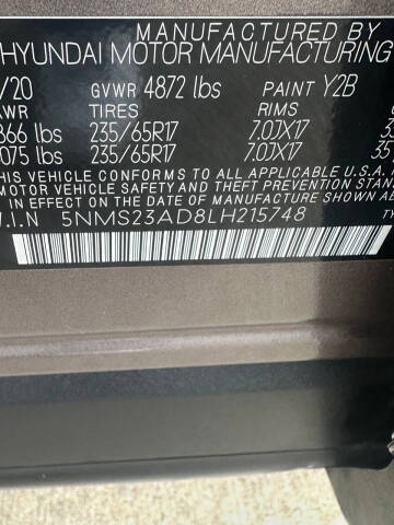 2020 Hyundai Santa Fe SE