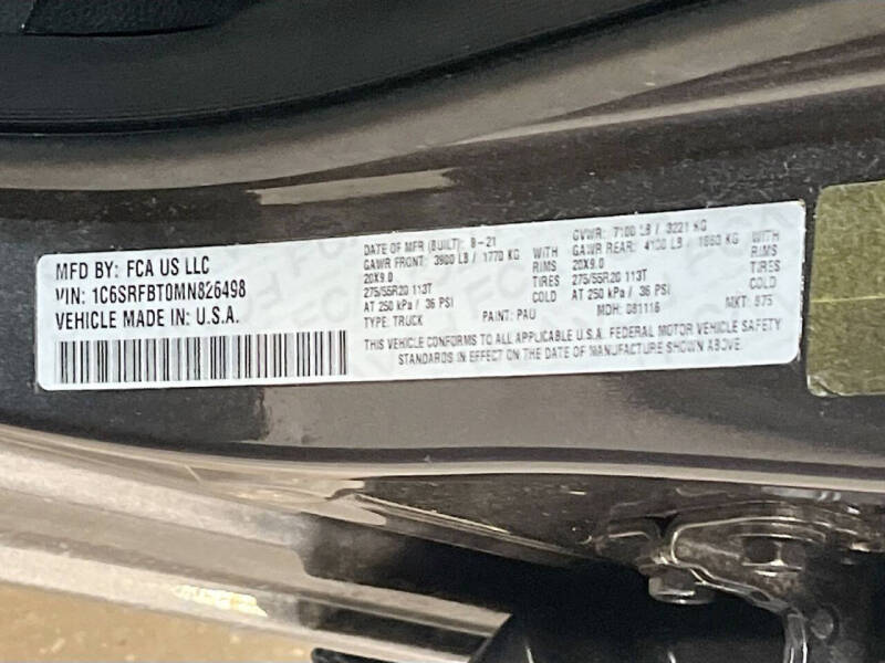 2021 RAM 1500