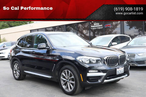 2019 BMW X3 for sale at So Cal Performance SD, llc in San Diego CA