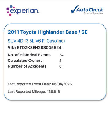 2011 Toyota Highlander SE