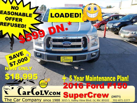 2016 Ford F-150 for sale at The Car Company - No Reasonable Offer Refused in Las Vegas NV