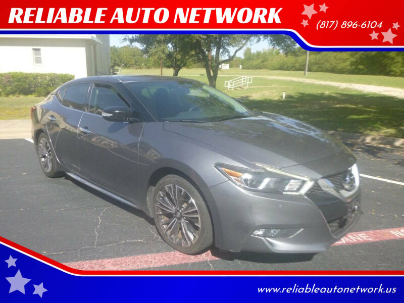 2017 Nissan Maxima for sale at RELIABLE AUTO NETWORK in Arlington TX