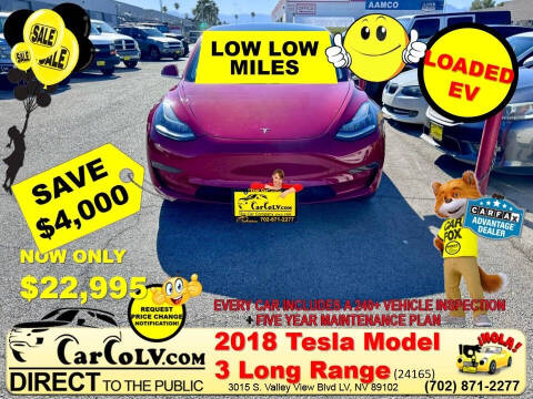 2018 Tesla Model 3 for sale at The Car Company in Las Vegas NV