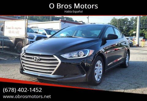 2017 Hyundai Elantra for sale at O Bros Motors in Marietta GA