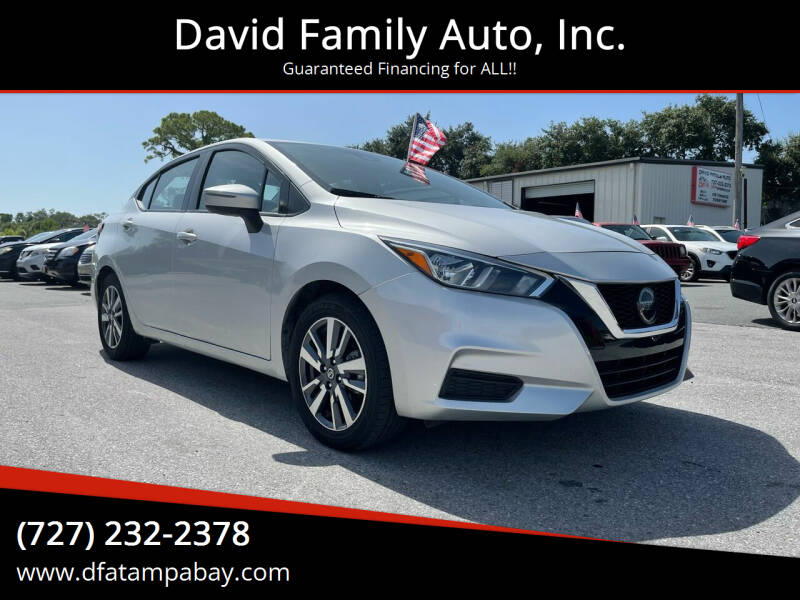 2020 Nissan Versa for sale at David Family Auto, Inc. in New Port Richey FL