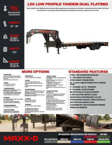 2023 MAXX-D 40' LDB LOW PROFILE TANDEM FLA