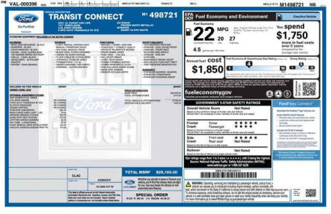 2021 Ford Transit Connect for sale at Vans Vans Vans INC in Blauvelt NY