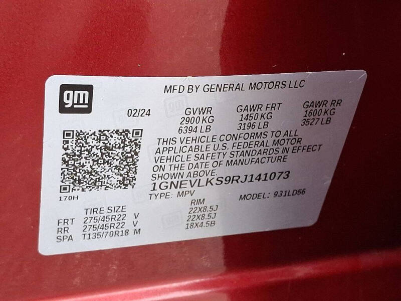 2024 Chevrolet Traverse RS