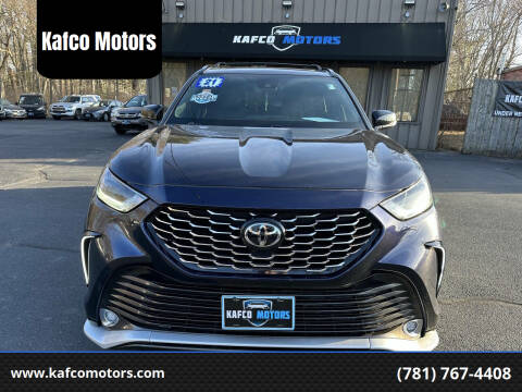 2021 Toyota Highlander for sale at Kafco Motors in Holbrook MA
