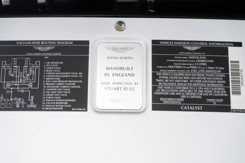 2003 Aston Martin V12 Vanquish