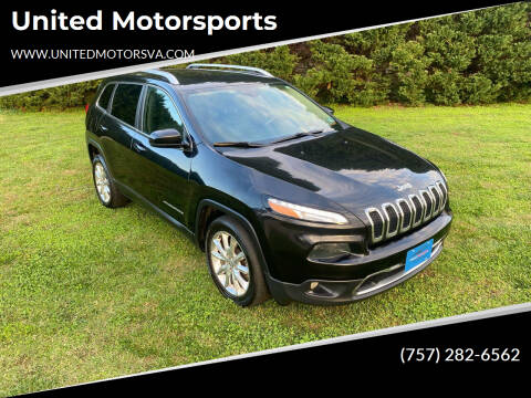 2016 Jeep Cherokee for sale at United Motorsports in Virginia Beach VA
