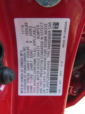 2020 Honda Civic Sport