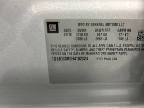 2017 Chevrolet Sonic LT Auto