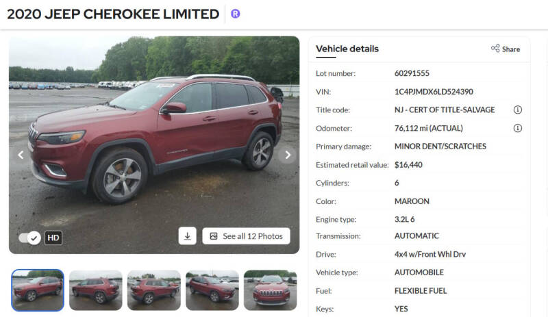 2020 Jeep Cherokee Limited