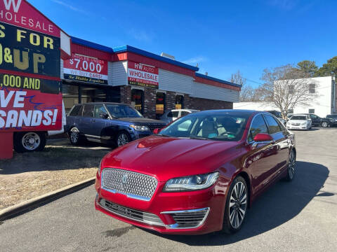 2017 Lincoln MKZ for sale at HW Auto Wholesale in Norfolk VA