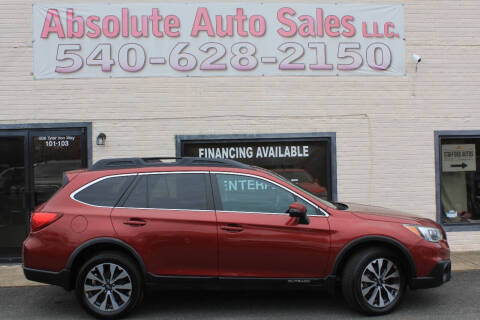 2016 Subaru Outback for sale at Absolute Auto Sales in Fredericksburg VA