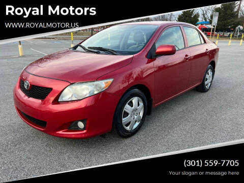 2009 Toyota Corolla for sale at Royal Motors in Hyattsville MD