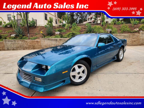 1991 Chevrolet Camaro for sale at Legend Auto Sales Inc in Lemon Grove CA