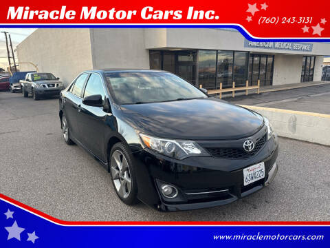 2012 Toyota Camry for sale at Miracle Motor Cars Inc. in Victorville CA