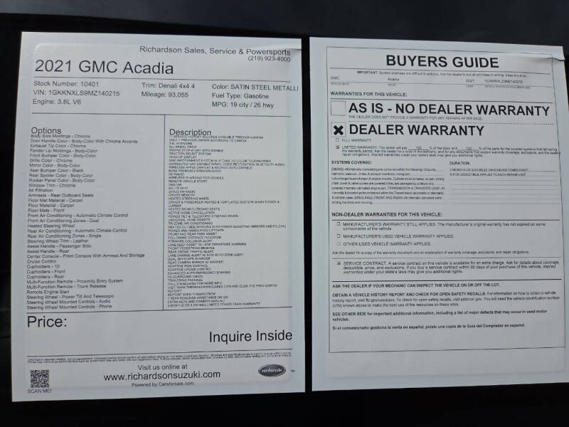 2021 GMC Acadia Denali