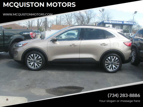 2020 Ford Escape for sale at MCQUISTON MOTORS in Wyandotte MI