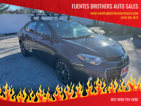 2014 Toyota Corolla for sale at Fuentes Brothers Auto Sales in Jessup MD