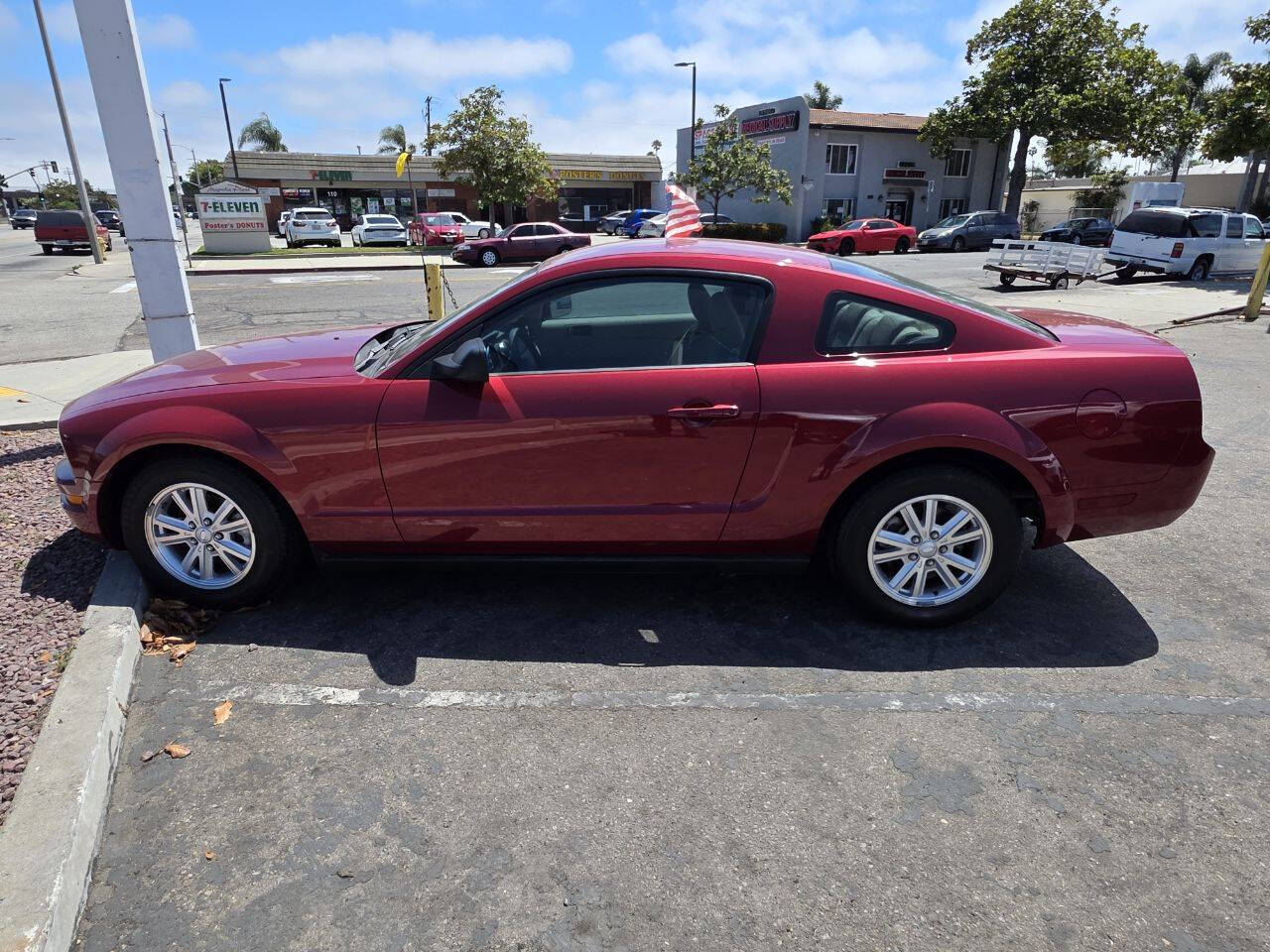 Red 2007 Ford Mustang V6 Deluxe V6 Deluxe 2dr Fastback 6