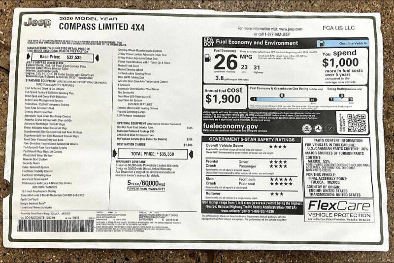 2026 Jeep Compass Limited