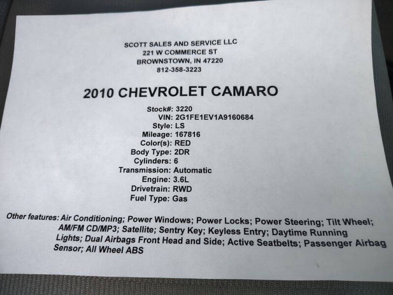 2010 Chevrolet Camaro LS