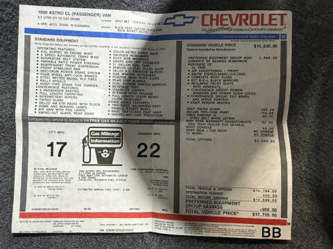 1990 Chevrolet Astro