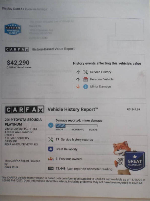 2019 Toyota Sequoia Platinum