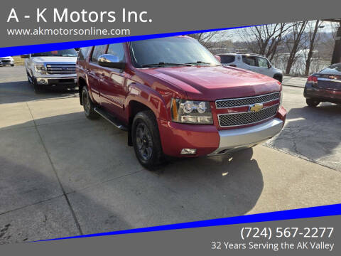 2013 Chevrolet Tahoe for sale at A - K Motors Inc. in Vandergrift PA