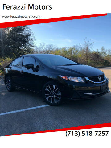 2015 Honda Civic for sale at Ferazzi Motors in Sugar Land TX