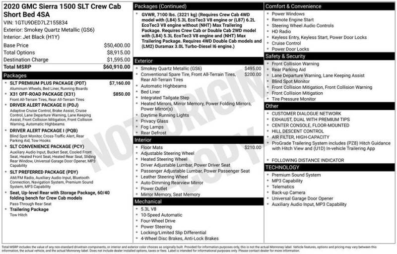 2020 GMC Sierra 1500