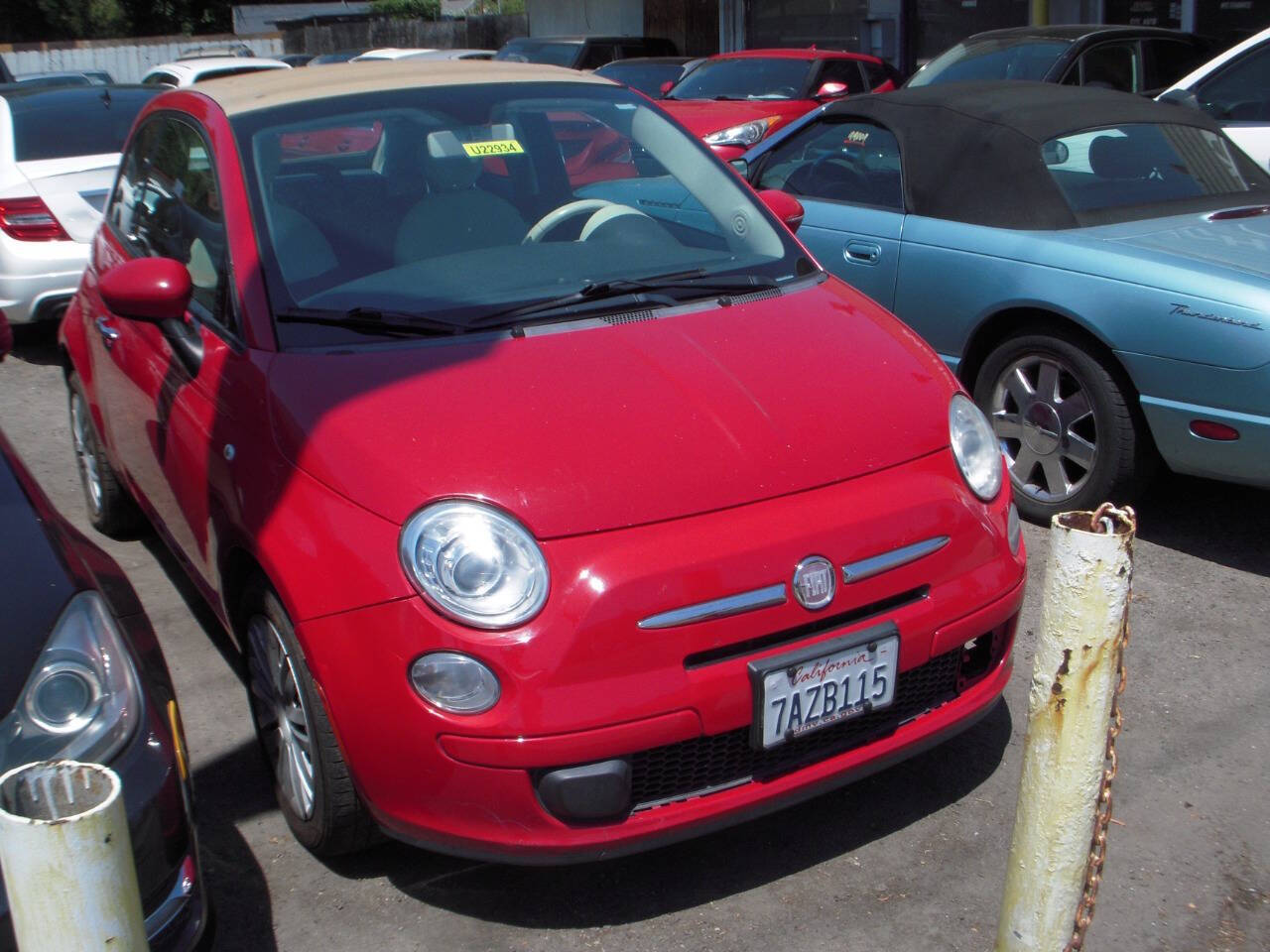 Red 2012 FIAT 500c Pop Convertible Pop 2dr Convertible 1