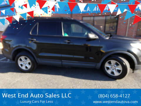 2011 Ford Explorer for sale at West End Auto Sales LLC in Richmond VA