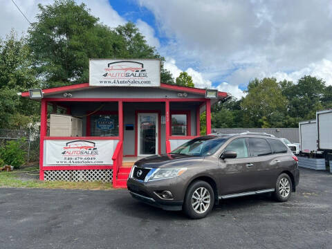2016 Nissan Pathfinder for sale at 4Auto Sales, Inc. in Fredericksburg VA