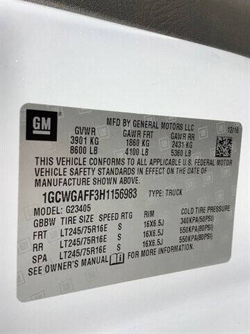 2017 Chevrolet Express 2500