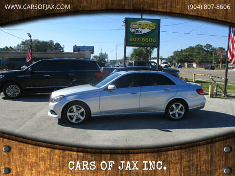 2014 Mercedes-Benz E-Class for sale at CARS OF JAX INC. in Jacksonville FL
