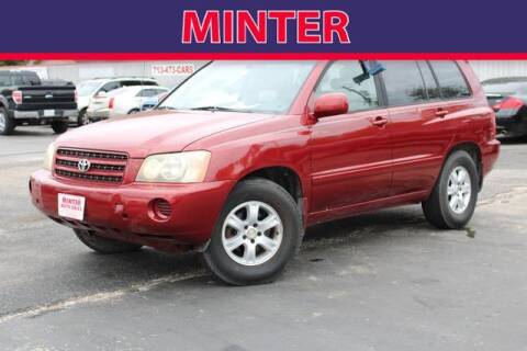 2001 Toyota Highlander for sale at Minter Auto Sales in South Houston TX